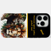 Krijger bindt zich met leeuwengeest Case-Mate iPhone case (Achterkant (horizontaal))