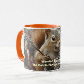 Krijger Eekhoorns Twee-Tone Koffie Mok (Voorkant links)