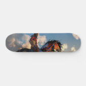 Krijger en oorlogs paard persoonlijk skateboard (Horizontaal)