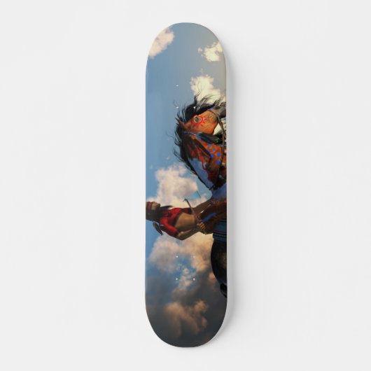 Krijger en oorlogs paard persoonlijk skateboard (Voorkant)