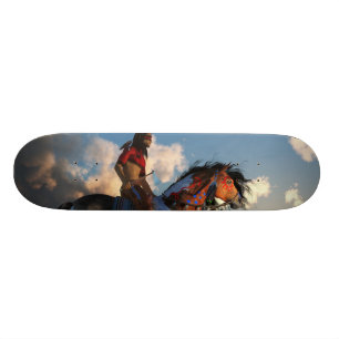 Krijger en oorlogs paard persoonlijk skateboard