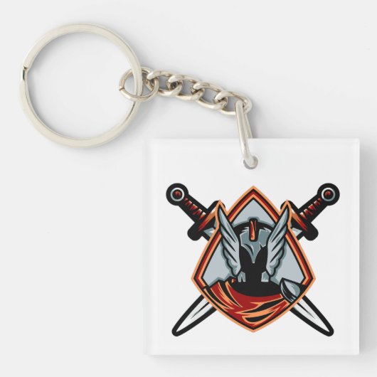 Krijger Helm Sleutelhanger (voorkant)