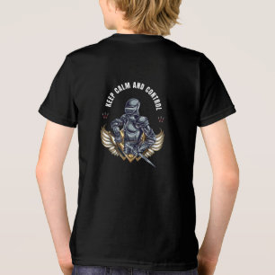 Krijger Illustratief Blijf Kalm en Beheers Tri-Blend Shirt