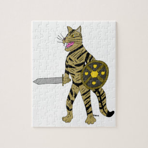 Krijger Kat Legpuzzel
