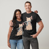 Krijger Kat Samurai Kat Tatoeage Kunst T-shirt (Unisex)