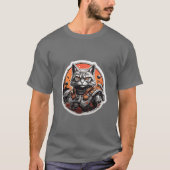 krijger kat shirts ontwerp Kleding retro (Voorkant)