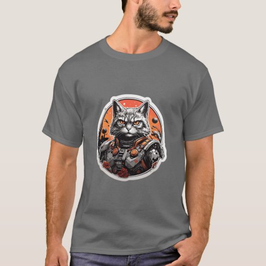 krijger kat shirts ontwerp Kleding retro (Voorkant)