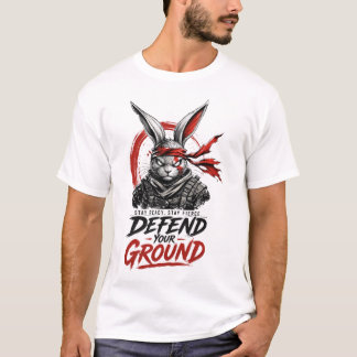 Krijger Konijn Grafisch T-Shirt Fierce Streetwear