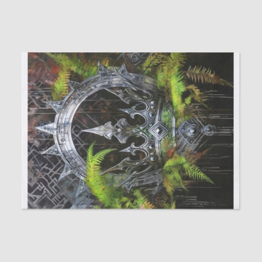 Krijger Koning van het Bos, Zilveren Kroon Tissuepapier (Voorkant)