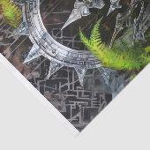 Krijger Koning van het Bos, Zilveren Kroon Tissuepapier (Detail)