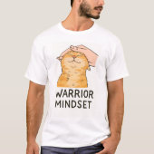 Krijger Mentaliteit Kat Tee T-shirt (Voorkant)