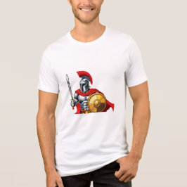 krijger met zwaard en schild klaar voor de strijd Tri-Blend shirt