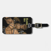 Krijger Ogre Zegt Afblijven Easy ID Gepersonalisee Bagagelabel (Voorkant horizontaal)