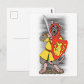 Krijger Rat met Falchion Briefkaart (Voorkant / Achterkant)