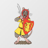 Krijger Rat met Falchion Raamsticker (Vel)