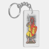 Krijger Rat met Falchion Sleutelhanger (Voorkant Links)