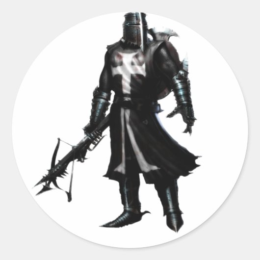 krijger ronde sticker (Voorkant)