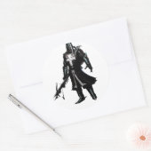 krijger ronde sticker (Envelop)