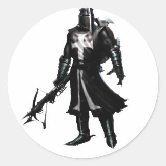 krijger ronde sticker