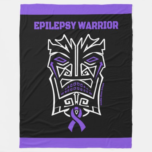 Krijger/ Stam...Epilepsie Fleece Deken (Voorkant)