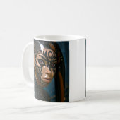 Krijger Stamhoofd Gezicht Koffiemok (Voorkant links)