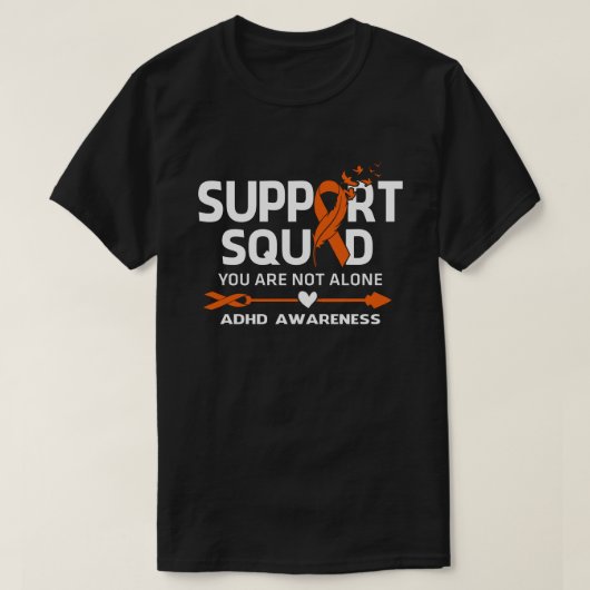 Krijger Steun Team ADHD Bewustzijn Veer T-shirt (Design voorkant)