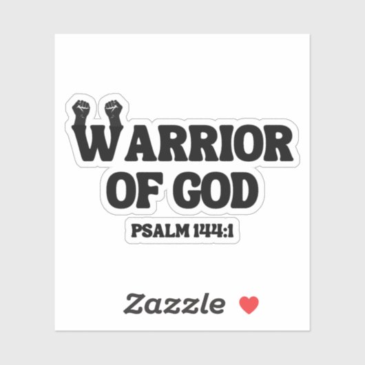 Krijger van God – Psalm 144:1 Sticker (Vel)