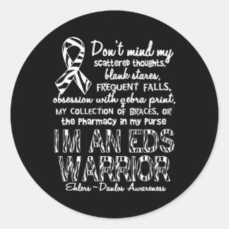 Krijger van het syndroom van Ehlers-Danlos (EDS) Ronde Sticker