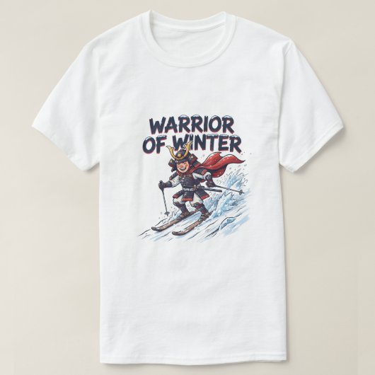 Krijger van Winter Ski Samurai T-shirt (Design voorkant)