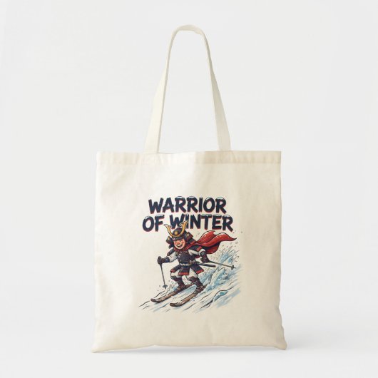 Krijger van Winter Ski Samurai Tote Bag (Voorkant)