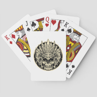 Krijgerhoofd Schedel Grafische Kunst Pokerkaarten