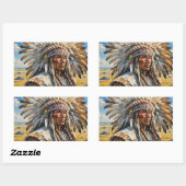 KRIJGERS 12 RECHTHOEKIGE STICKER (Vel)