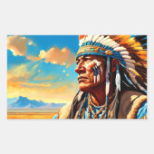 KRIJGERS 6 RECHTHOEKIGE STICKER (Voorkant)