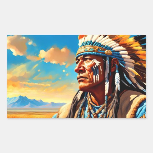 KRIJGERS 6 RECHTHOEKIGE STICKER (Voorkant)