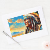 KRIJGERS 6 RECHTHOEKIGE STICKER (Envelop)