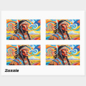 KRIJGERS 7 RECHTHOEKIGE STICKER (Vel)