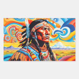 KRIJGERS 7 RECHTHOEKIGE STICKER