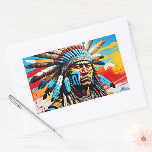 KRIJGERS 8 RECHTHOEKIGE STICKER (Envelop)