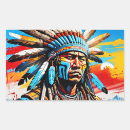 KRIJGERS 8 RECHTHOEKIGE STICKER