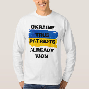 Krijgers Blauwe en Gele Oekraïense Vlag  T-shirt