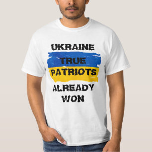 Krijgers Blauwe en Gele Oekraïense Vlag T-shirt