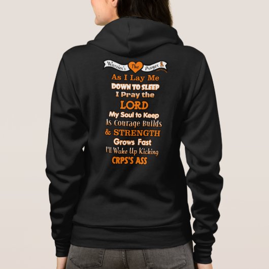 Krijgersgebed...CRPS Hoodie (Achterkant)