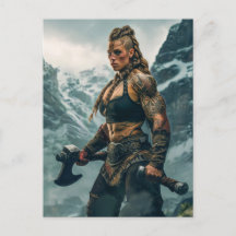 Krijgersgeest van Vikingvrouw die kanalisert