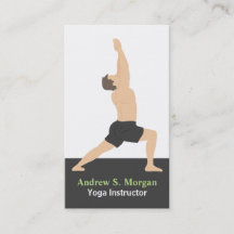 Krijgershouding Mannelijke Trainer Yoga Zakelijke
