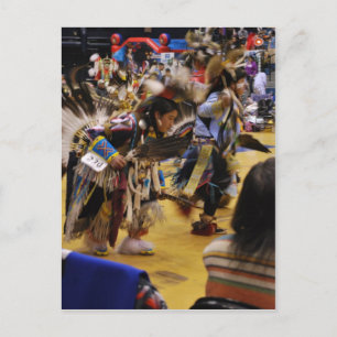 Krijgsdans Inheemse Amerikaanse PowWow Briefkaart