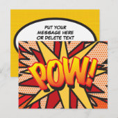 Krijgsgevangene Je bericht Spraakballon Fun Retro Aankondigingskaart (Voorkant / Achterkant)