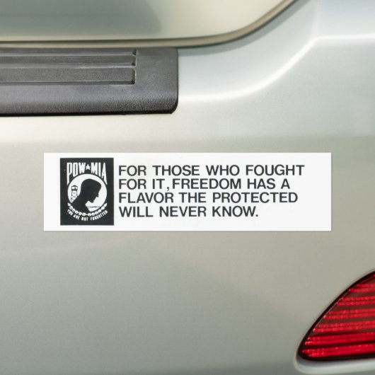 krijgsgevangenen, vermist in actie bumpersticker (Op auto)