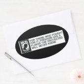 krijgsgevangenen, vermist in actie ovale sticker (Envelop)