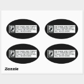 krijgsgevangenen, vermist in actie ovale sticker (Vel)