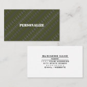 Krijgsmacht Recruiter Camo Pistool Groen B/W Visitekaartje (Voorkant / Achterkant)